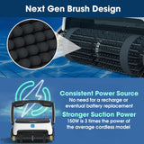 NNEMB Grampus 800 Robotic Pool Cleaner, Automatic Vacuum with Quick Clean, Wall Climbing Capability, Powerful Triple Motors, Large Filter Baskets, Ideal for Large In-Ground Pools
