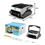 NNEMB Grampus 800 Robotic Pool Cleaner, Automatic Vacuum with Quick Clean, Wall Climbing Capability, Powerful Triple Motors, Large Filter Baskets, Ideal for Large In-Ground Pools