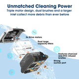 NNEMB Grampus 800 Robotic Pool Cleaner, Automatic Vacuum with Quick Clean, Wall Climbing Capability, Powerful Triple Motors, Large Filter Baskets, Ideal for Large In-Ground Pools