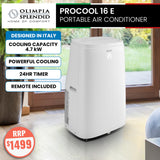 NNEDPE Olimpia Splendid ProCool 16E Portable AC and Dehumidifier Refurbished