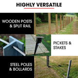 NNEMB HP360e 2200W Electric Post Driver, with 2 Piling Socket Sleeves
