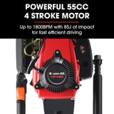 NNEMB HP480 55cc 4-Stroke Petrol Post Driver, with 2 Piling Socket Sleeves