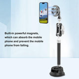 Magnetic Car Mount With Suction Cup Arm And Phone Clamp-1915196742979162118
