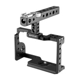 Sony A6600 Video Camera Cage Stabilizer With Handle - Black-1915196737497206790