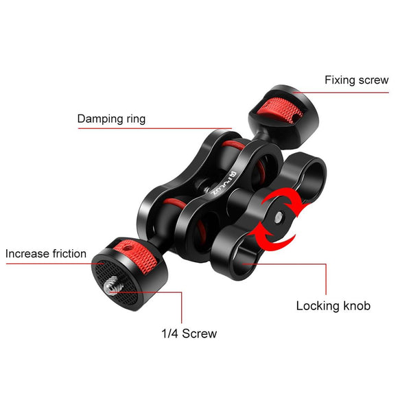 Universal Magic Arm With Ball Head Mount - Black-1915196757243990017