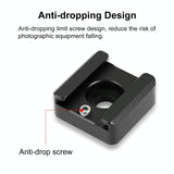 Aluminum Cold Shoe Mount For Microphone Or Flash Light - Black-1915196486765907971