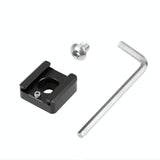 Aluminum Cold Shoe Mount For Microphone Or Flash Light - Black-1915196486765907974