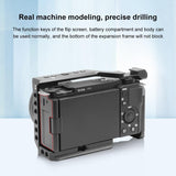 Sony Zv-E10 Camera Cage With Wood Handle And Metal Stabilizer Rig-1915197282387628036