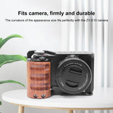 Sony Zv-E10 Camera Cage With Wood Handle And Metal Stabilizer Rig-1915197282387628037