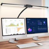 Double Head Clip Desk Lamp With Gooseneck Tube Led In Black-1915196496245035009