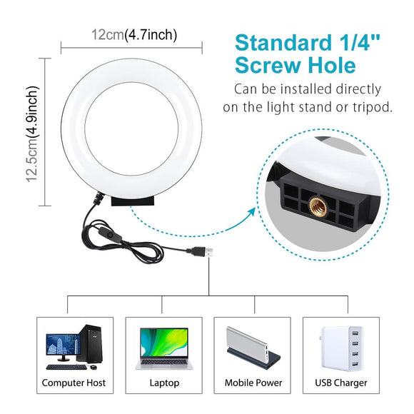 Curved Usb Led Ring Light For Selfie Beauty And Vlogging-1915196762042273793
