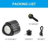 1000Lm Diving Light For Gopro Hero - 40M Underwater Photography Fill Light-1915196722892640262
