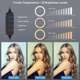 Usb Ring Selfie Light With Dual Colour Temperature And 3 Modes - 4.7 Inch-1915196801590366211
