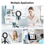 6.2 Dual-Colour Ring Light With Usb 3 Modes Monitor Clip - Black-1915196491669049350