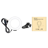 6.2 Dual-Colour Ring Light With Usb 3 Modes Monitor Clip - Black-1915196491669049351