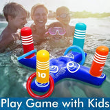 NNEOBA Inflatable Ring Toss Game Floating Pool Toys Set