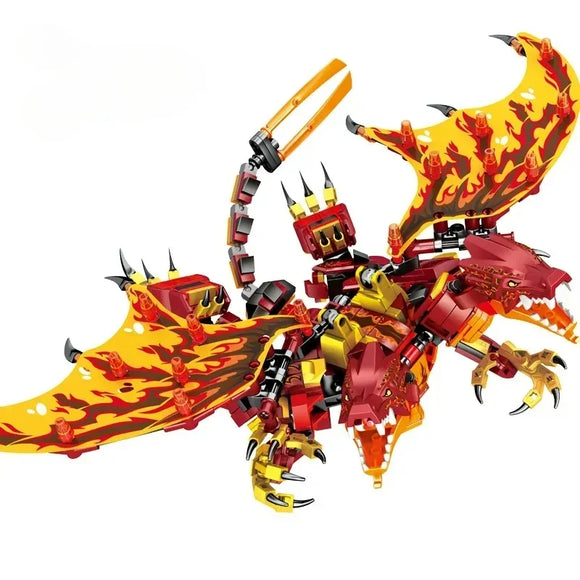 NNEOBA Double Headed Dragon Building Blocks Set (718 Pieces)