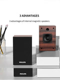 NNEOBA Bluetooth Speaker Surround Stereo Sound Wireless (Brown)