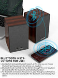 NNEOBA Bluetooth Speaker Surround Stereo Sound Wireless (Brown)