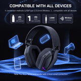 NNETM Wireless Gaming Headphones with Noise Cancelling Mic