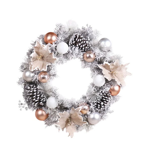 NNEOBA Pine Cone Christmas Wreath Home Decoration