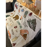 NNEOBA Squirrel Decorative Outdoor Camping Blanket