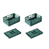 NNEOBA Plastic Foldable Storage Crate Stackable Box Organizer