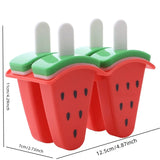 NNEOBA 4 Grid Silicone Pop Molds Reusable Cream Maker
