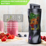 NNEOBA 700ML Portable Electric Juice Cup High Powered USB Blender Black