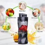 NNEOBA 700ML Portable Electric Juice Cup High Powered USB Blender Black
