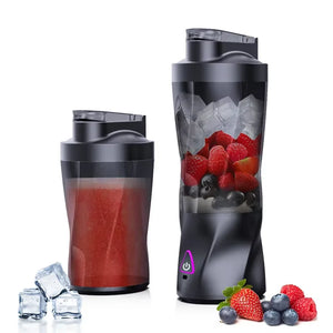 NNEOBA 700ML Portable Electric Juice Cup High Powered USB Blender Black