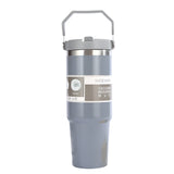NNEOBA Portable Stainless Steel Car Tumbler Cup with Straw & Handle