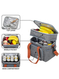 NNEOBA Portable Double Layer Lunch Bag (Grey)