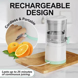 NNEOBA Portable Electric Fruit Juicer USB Rechargeable White