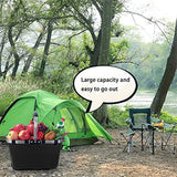 NNEOBA Foldable Grocery Basket with Handle for Shopping & Picnic