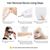 NNEOBA Professional IPL Laser Hair Removal Handset Permanent White