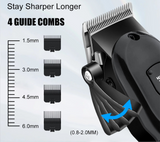 NNEOBA Professional Cordless Hair Clipper Set Wet & Dry Grooming Kit Black