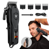 NNEOBA Professional Cordless Hair Clipper Set Wet & Dry Grooming Kit Black