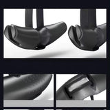 NNEOBA Heavy Duty Pull Up Handles Rubber Neutral Grip Black
