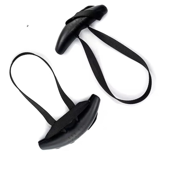 NNEOBA Heavy Duty Pull Up Handles Rubber Neutral Grip Black