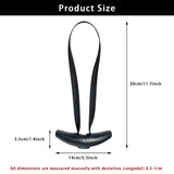 NNEOBA Heavy Duty Pull Up Handles Rubber Neutral Grip Black