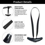 NNEOBA Heavy Duty Pull Up Handles Rubber Neutral Grip Black