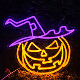 NNEOBA Pumpkin Neon LED Sign Halloween Room Party Decor
