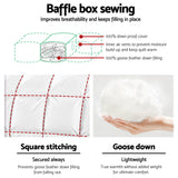 NNEDSZ Bedding 700GSM Goose Down Feather Quilt Double