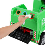 NNEDSZ Kids Ride On Car Garbage Truck Police Light 12V Electric Toys Cars Green