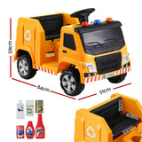 NNEDSZ Kids Ride On Car Garbage Truck Police Light 12V Electric Toys Cars Yellow