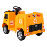 NNEDSZ Kids Ride On Car Garbage Truck Police Light 12V Electric Toys Cars Yellow