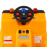 NNEDSZ Kids Ride On Car Garbage Truck Police Light 12V Electric Toys Cars Yellow