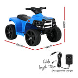 NNEDSZ Kids Ride On ATV Quad Motorbike Car 4 Wheeler Electric Toys Battery Blue