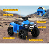NNEDSZ Kids Ride On ATV Quad Motorbike Car 4 Wheeler Electric Toys Battery Blue